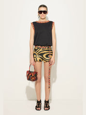 Cotton t-shirt with printed detail
