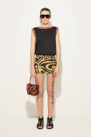 Cotton t-shirt with printed detail