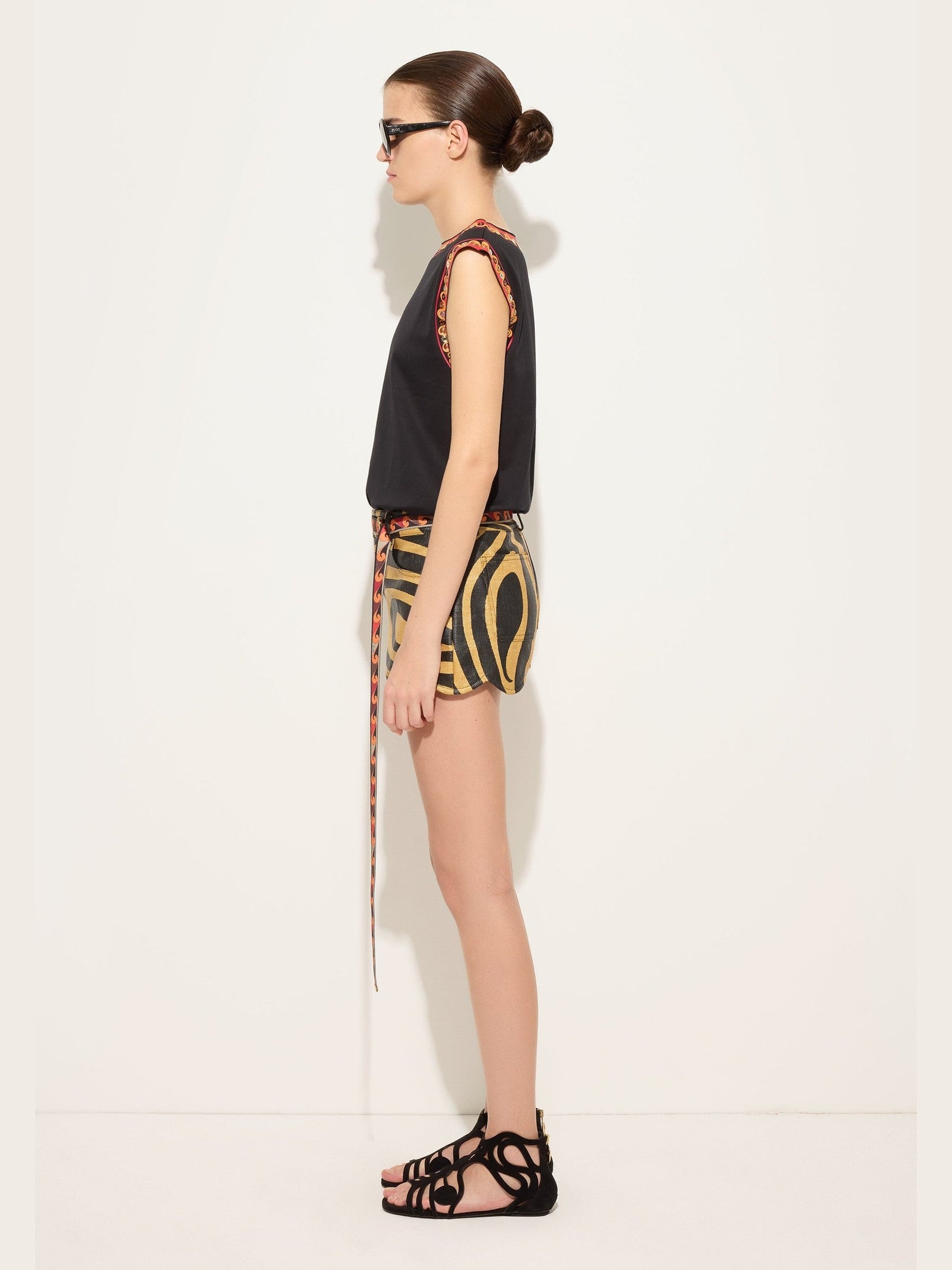 Cotton t-shirt with printed detail