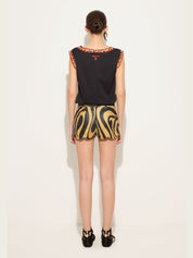 Cotton t-shirt with printed detail
