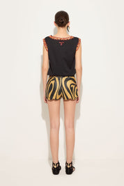 Cotton t-shirt with printed detail