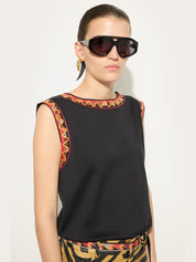 Cotton t-shirt with printed detail