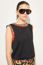 Cotton t-shirt with printed detail