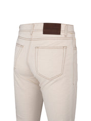 Cotton linen 5 pocket denim