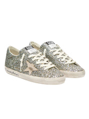 Super star glitter upper toe tongue and heel laminated star