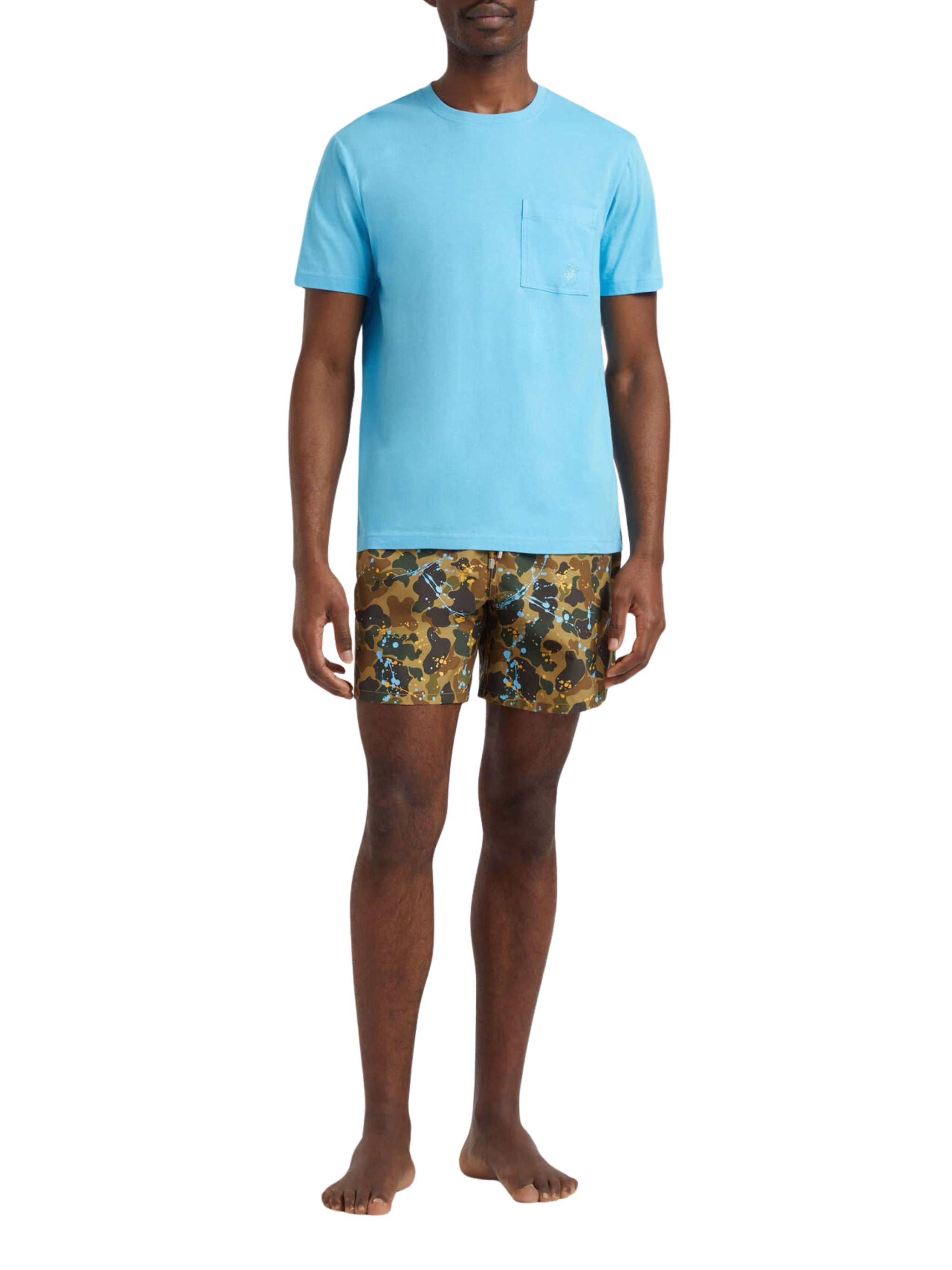 Men Swim Trunks Camo Splash