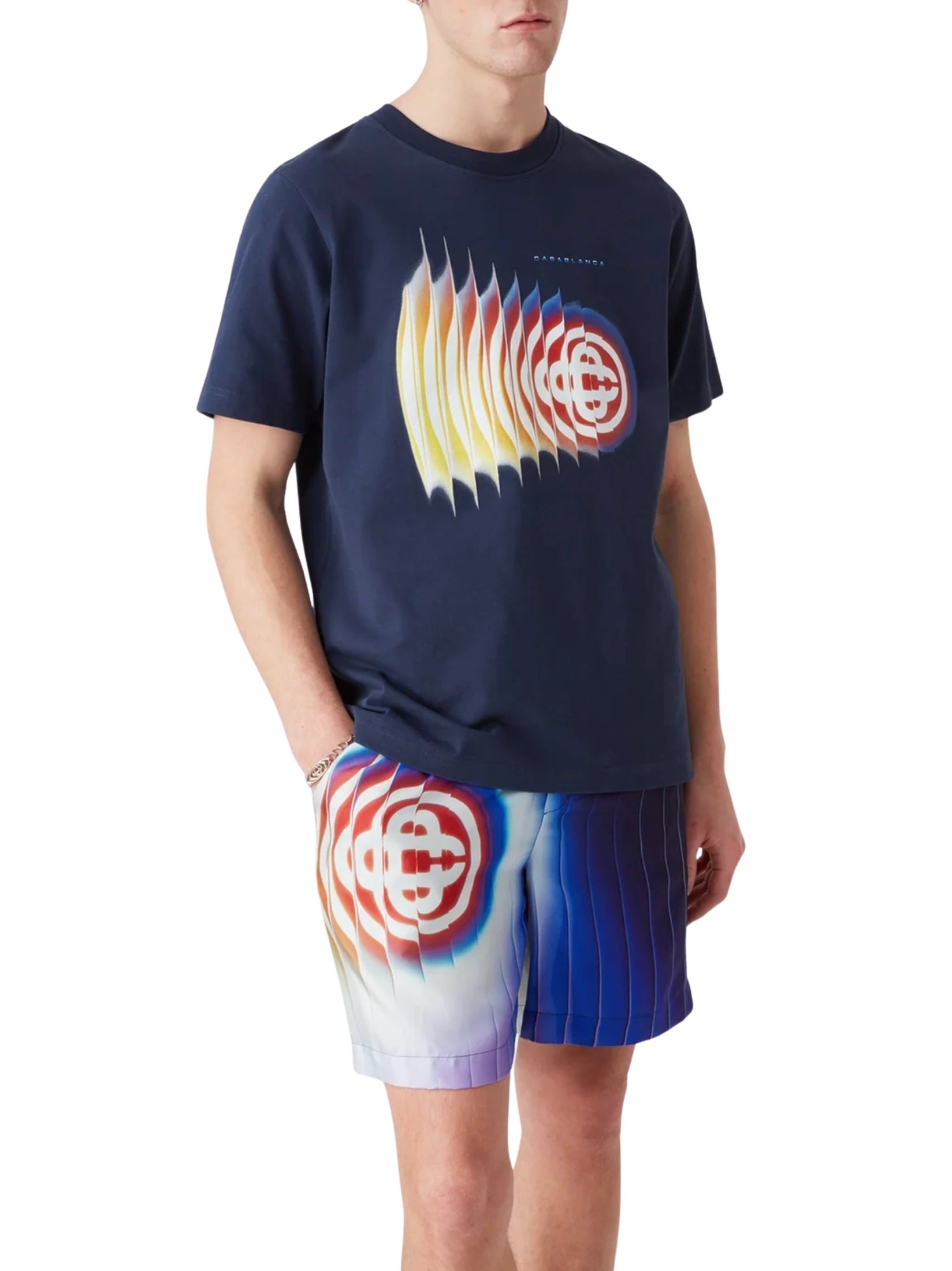Navy Shockwave Short Sleeve T‑Shirt
