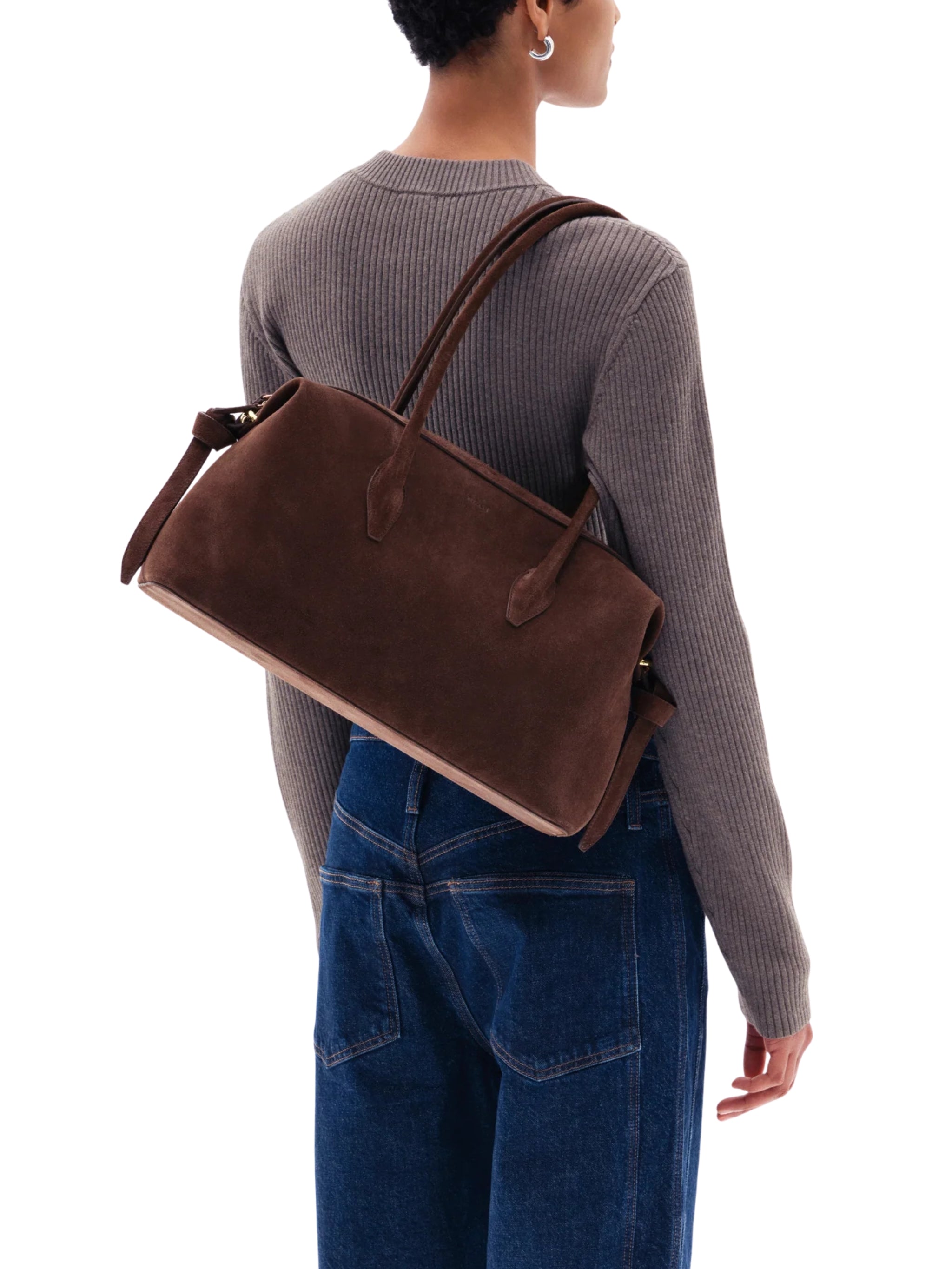 BRIOCHE DUFFLE CHOCOLATE SUEDE