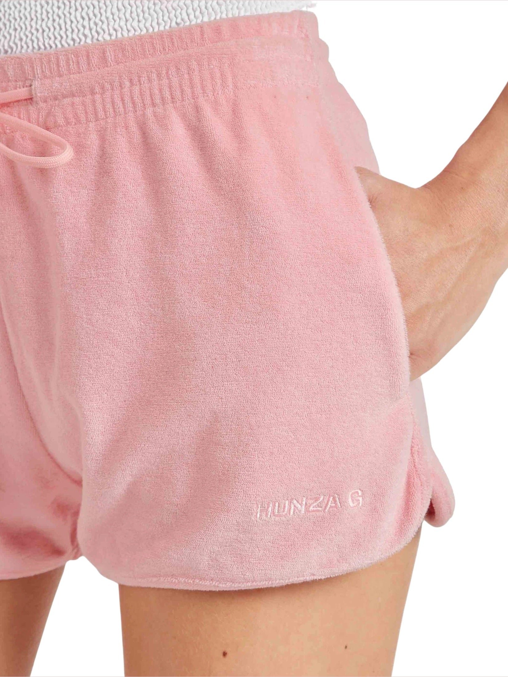Towelling shorts cotton pink