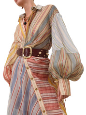 Rebellion Striped Midi Dress