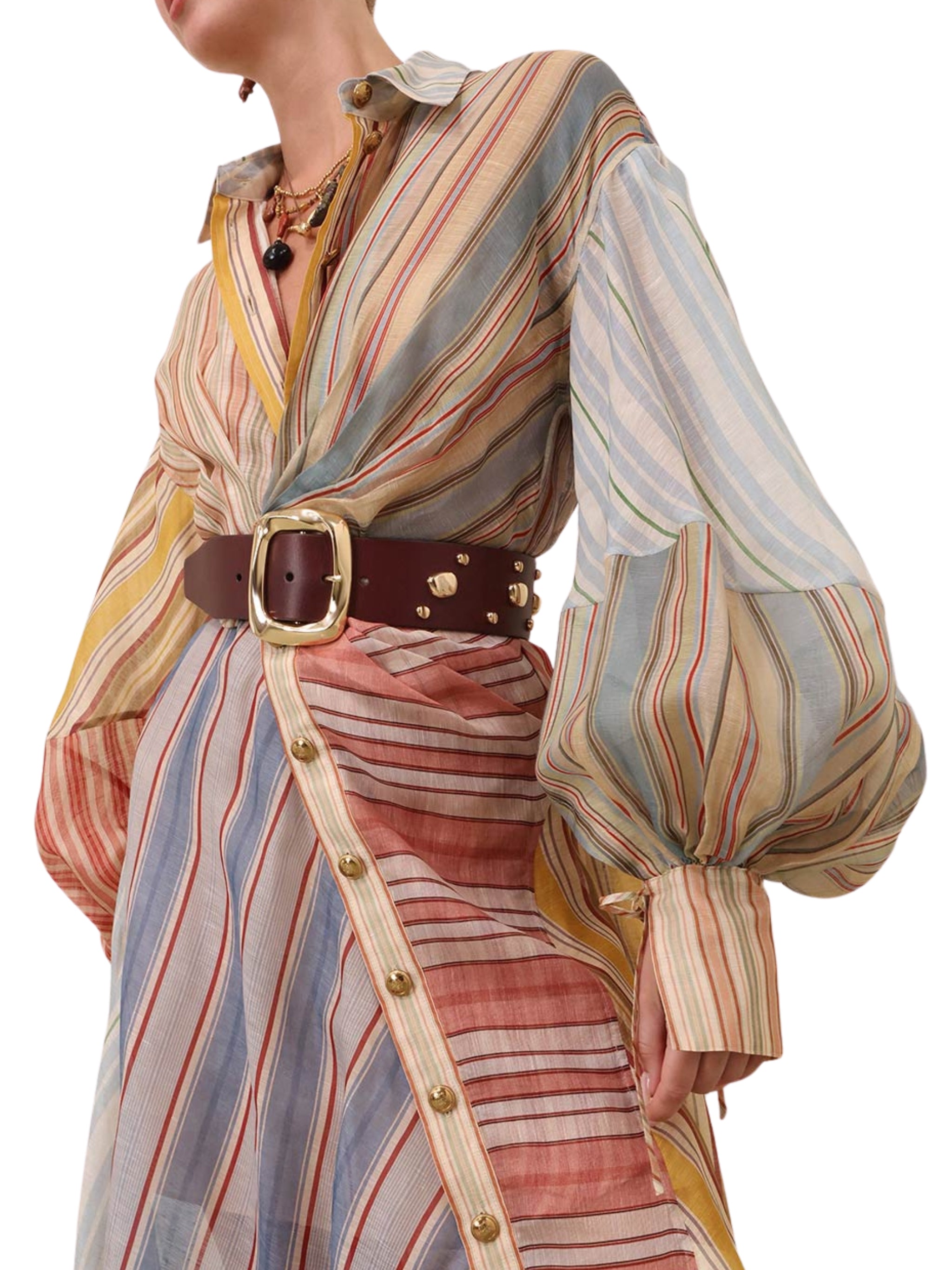 Rebellion Striped Midi Dress