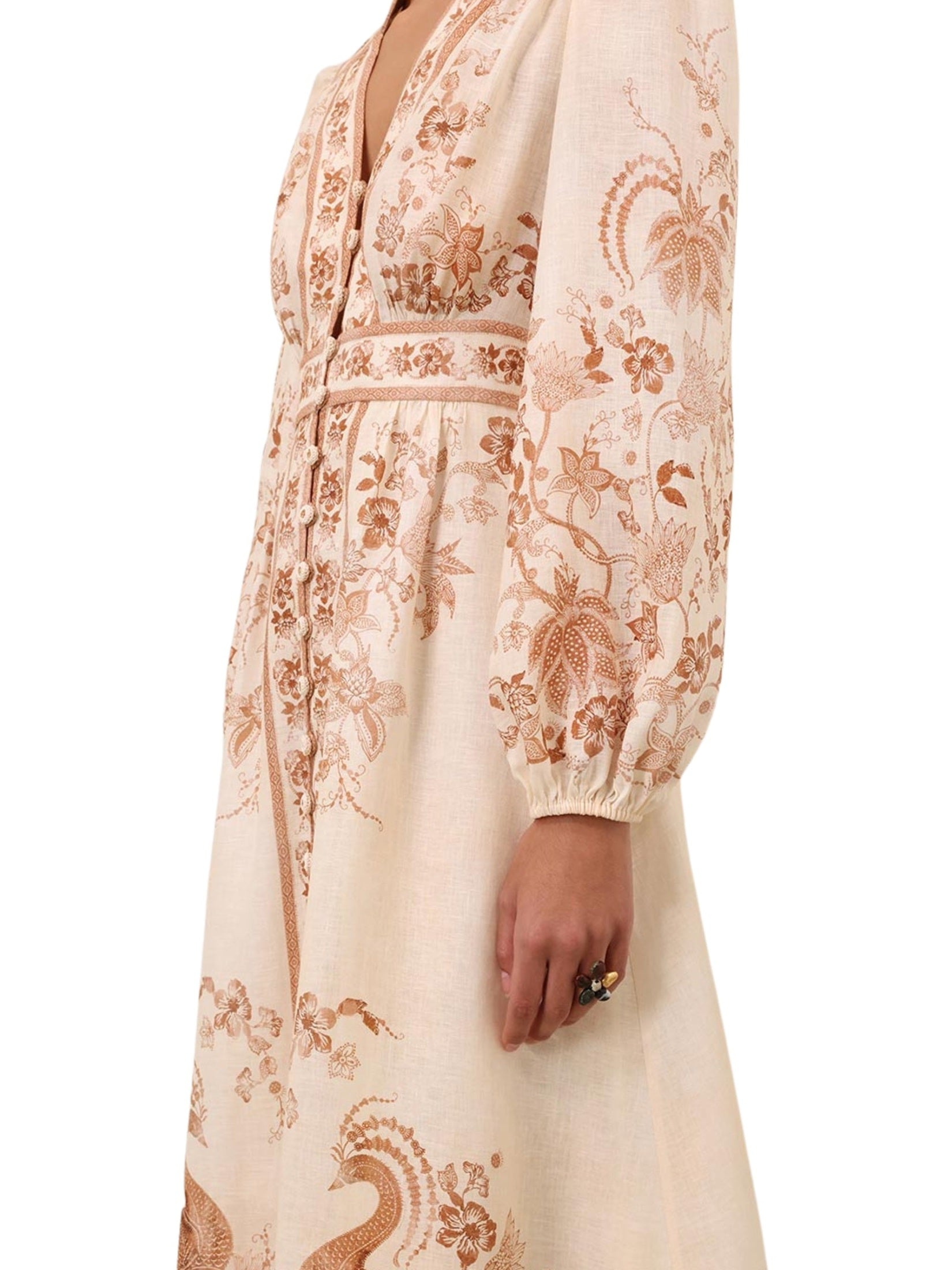 Indra plunge midi dress