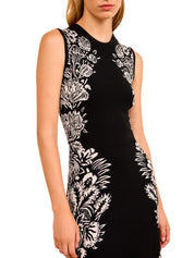 Liana Jacquard Long Dress – Noir