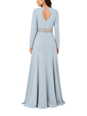 Hand embroiderd chest long sleeves off shoulder dress full cover modest dress fish cut