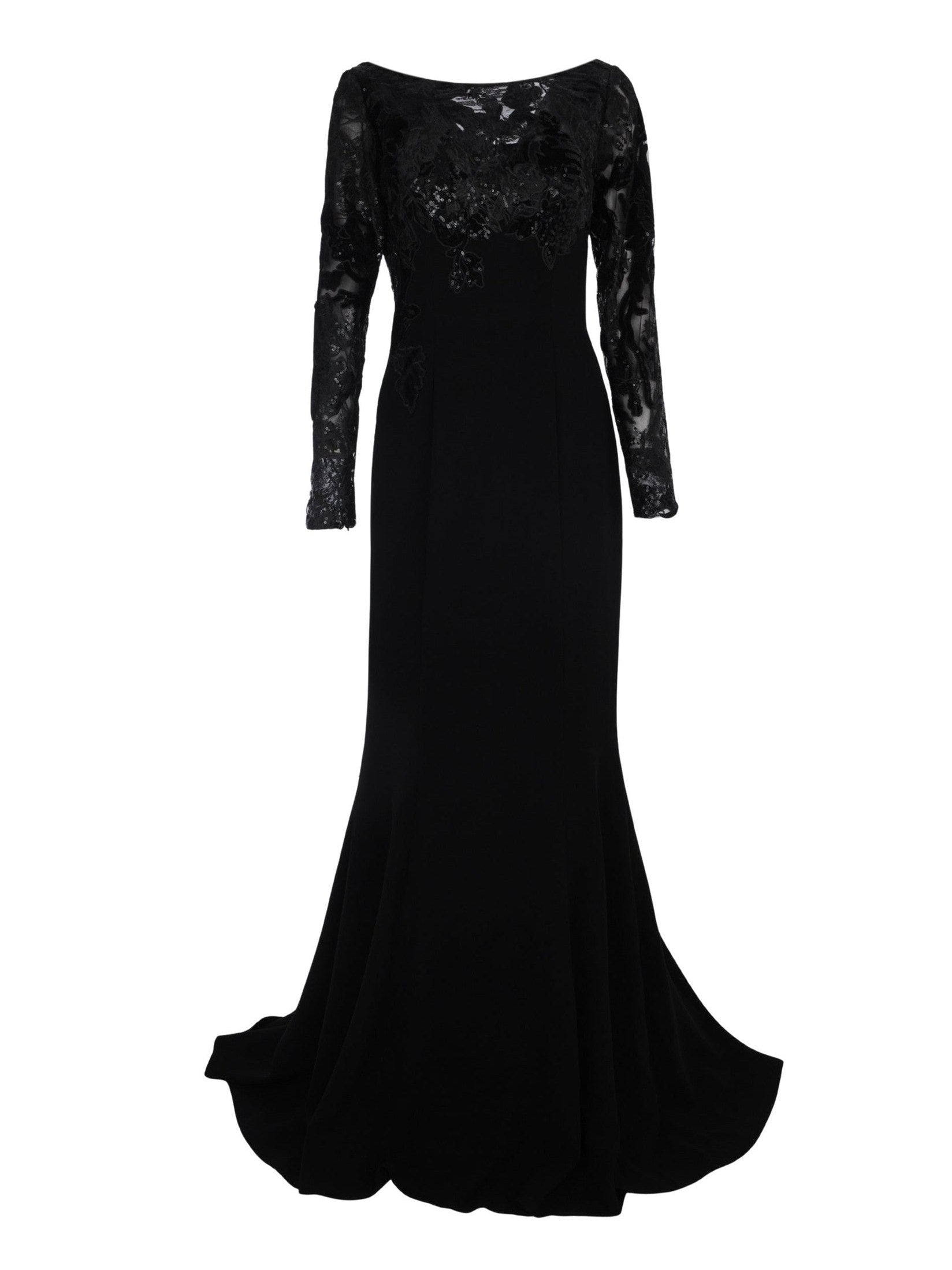 Embroidered crepe dress