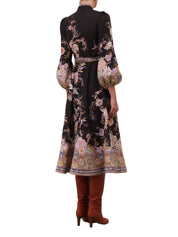 Luna button midi dress