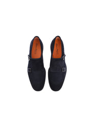 MEN'S BLUE SUEDE MONK SHOES