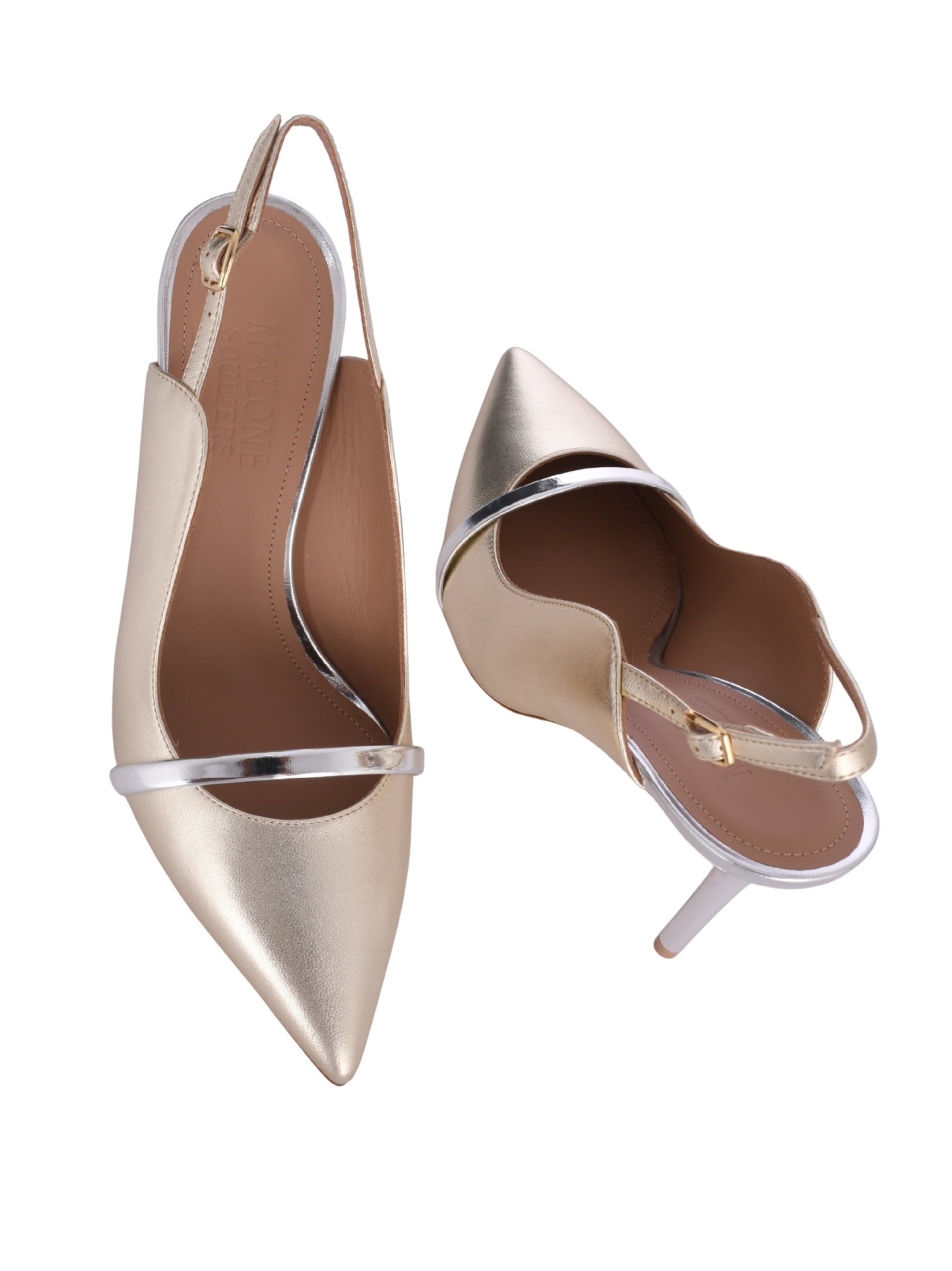 Marion ms 85 silver metallic leather sandals
