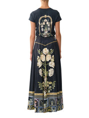Corset waist maxi skirt