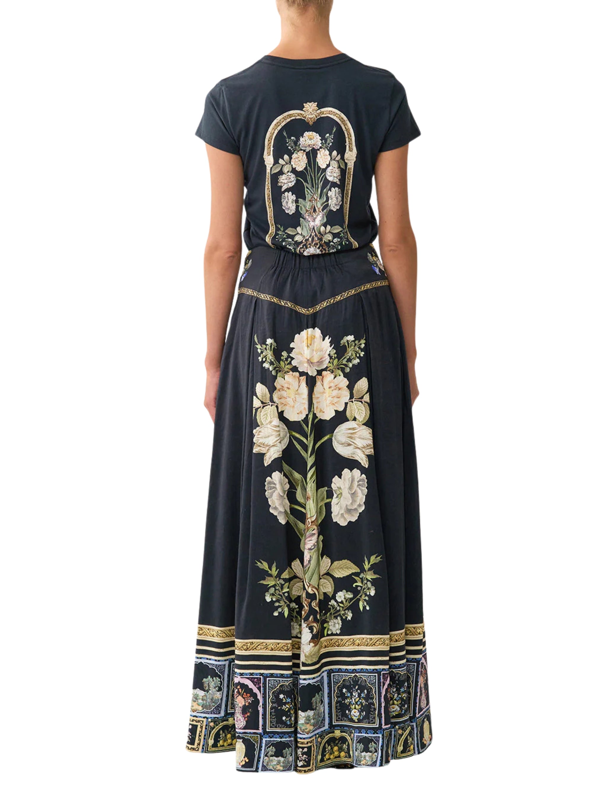 Corset waist maxi skirt