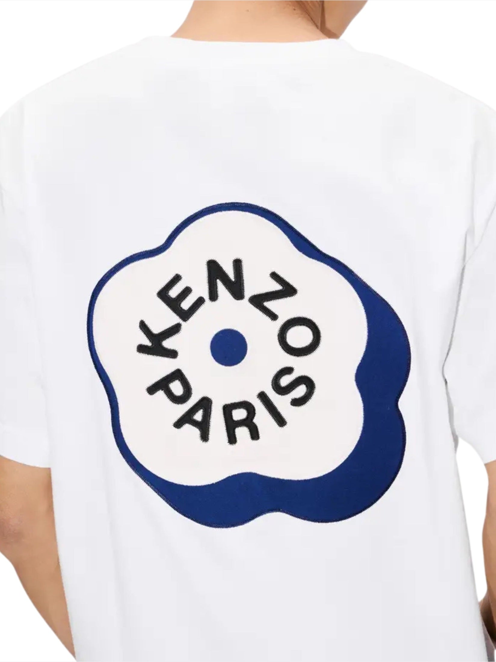 'boke flower 2.0' embroidered oversized t-shirt in cotton