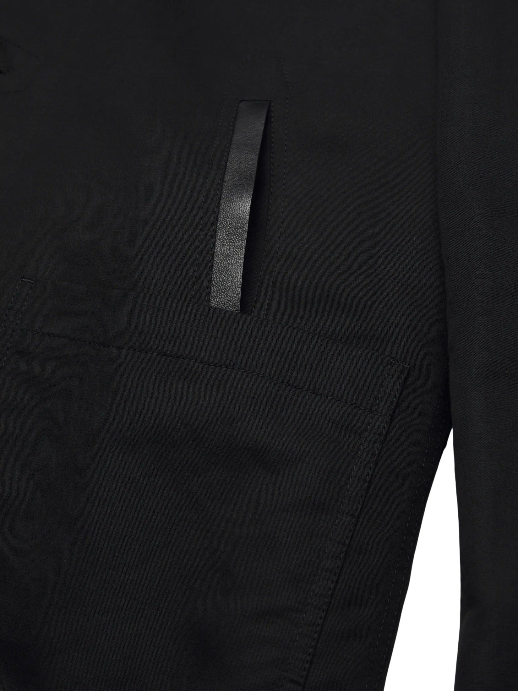 Black linen and cotton desert jacket
