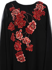 BLACK COLOR KAFTAN WITH ROSES