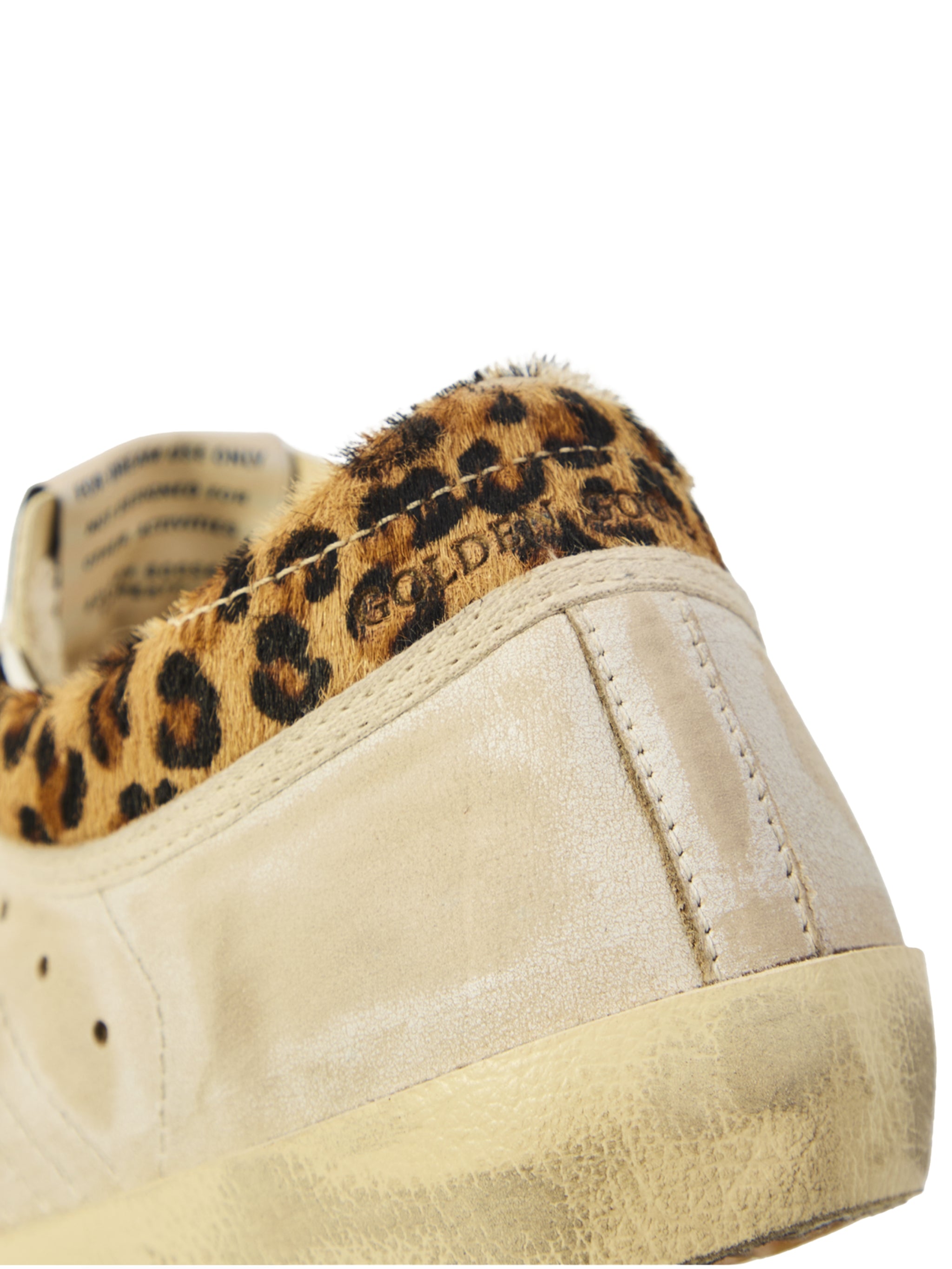 Super-Star Leather Sneakers with Horsy Leo Collar