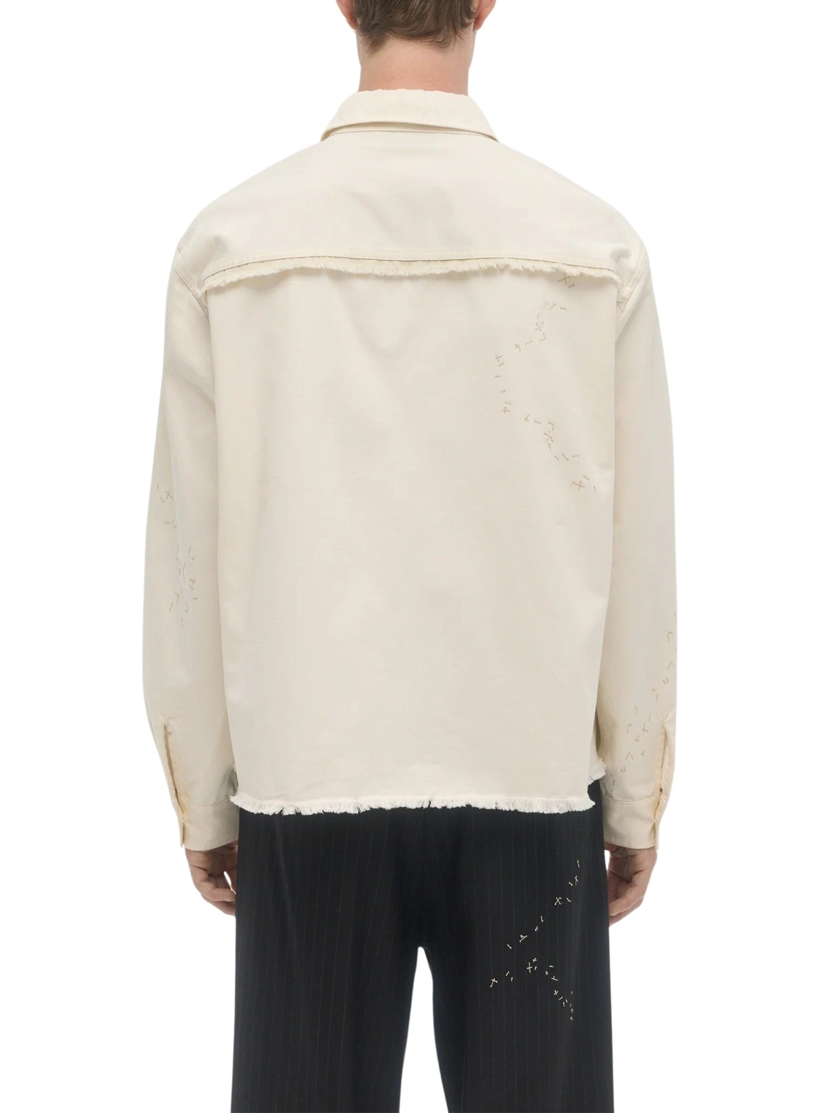 Sleazer cropped overshirt beige