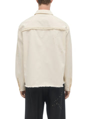 Sleazer cropped overshirt beige