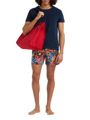 Men Swim Trunks Hawaiian Patchwork