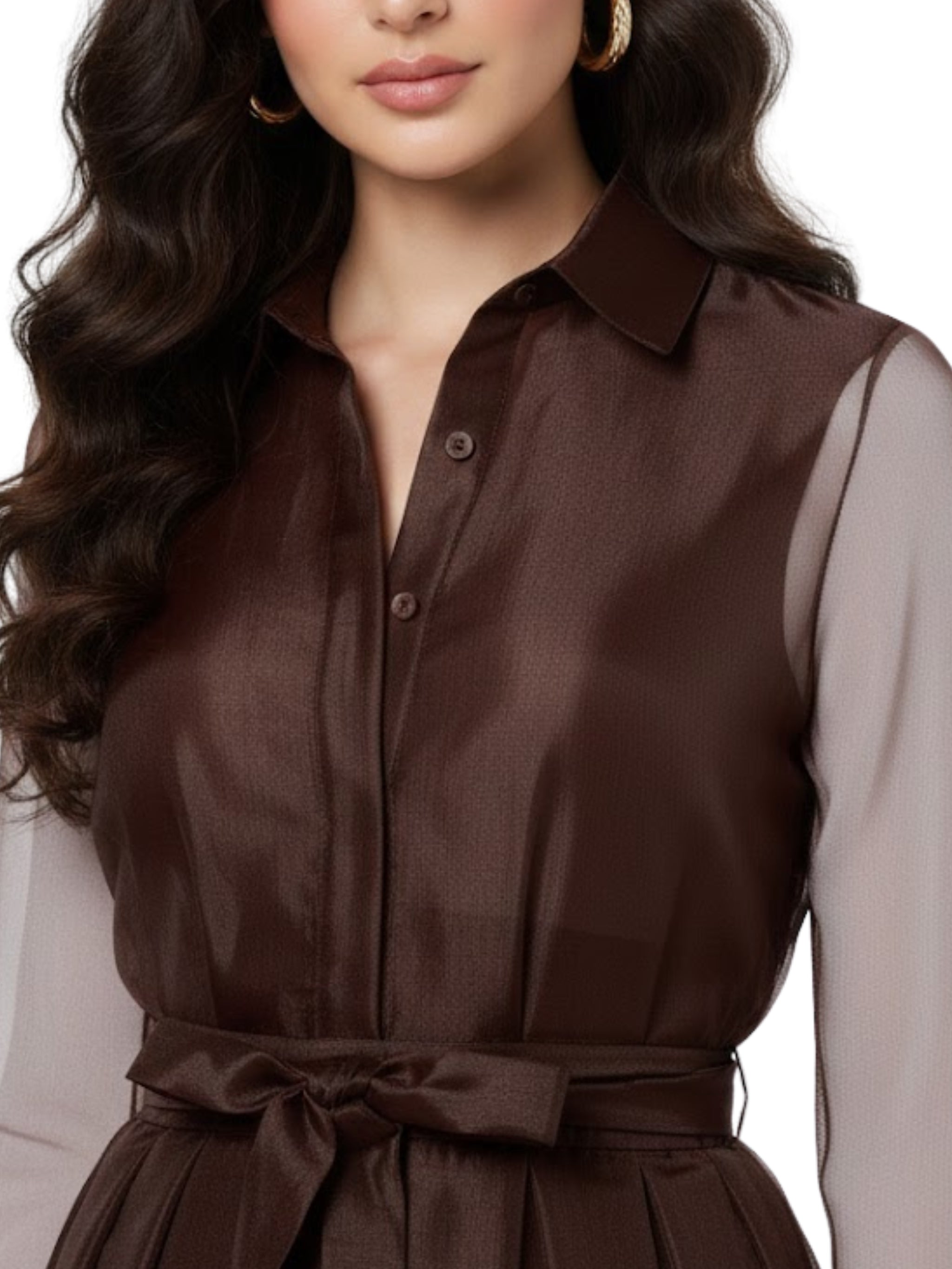 Montgomery l/s button up midi dress