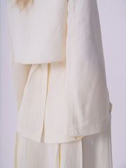 Jacket with Decorative Stitching and Bolero Detail