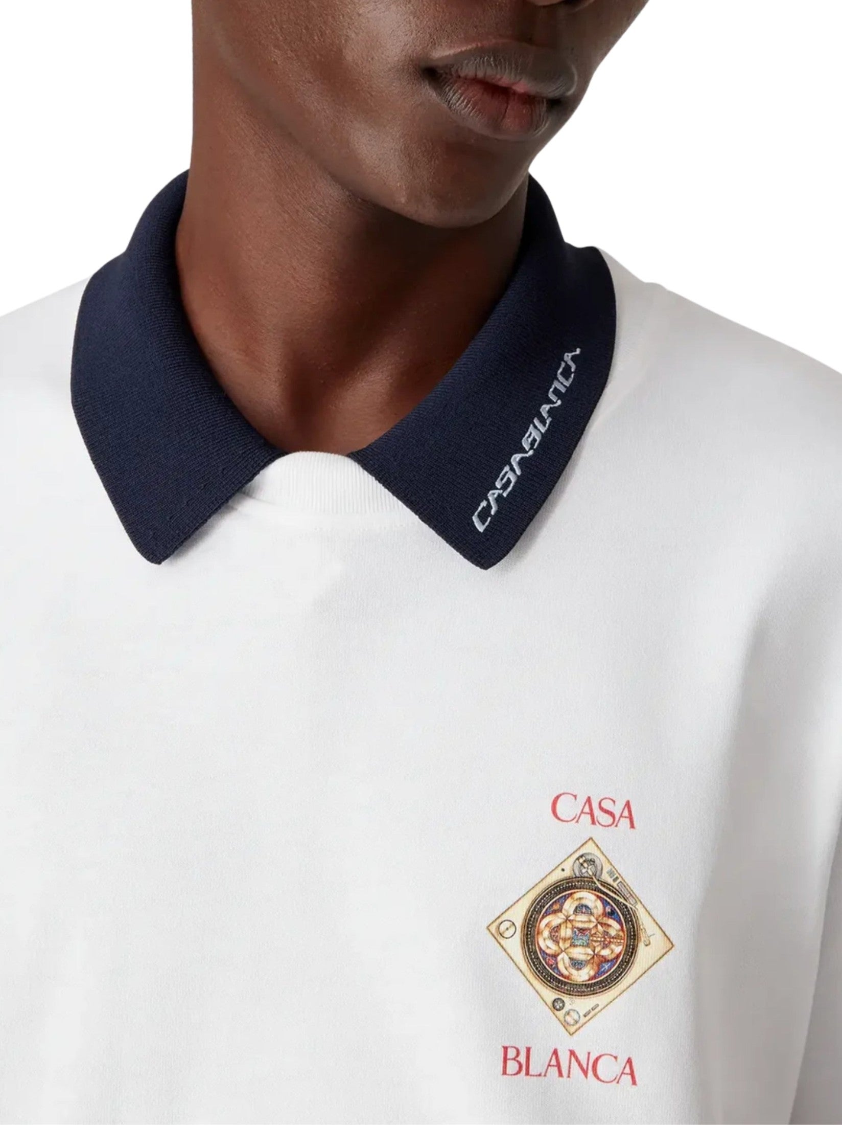 White Plafond Orne De Musique Short Sleeve T‑Shirt