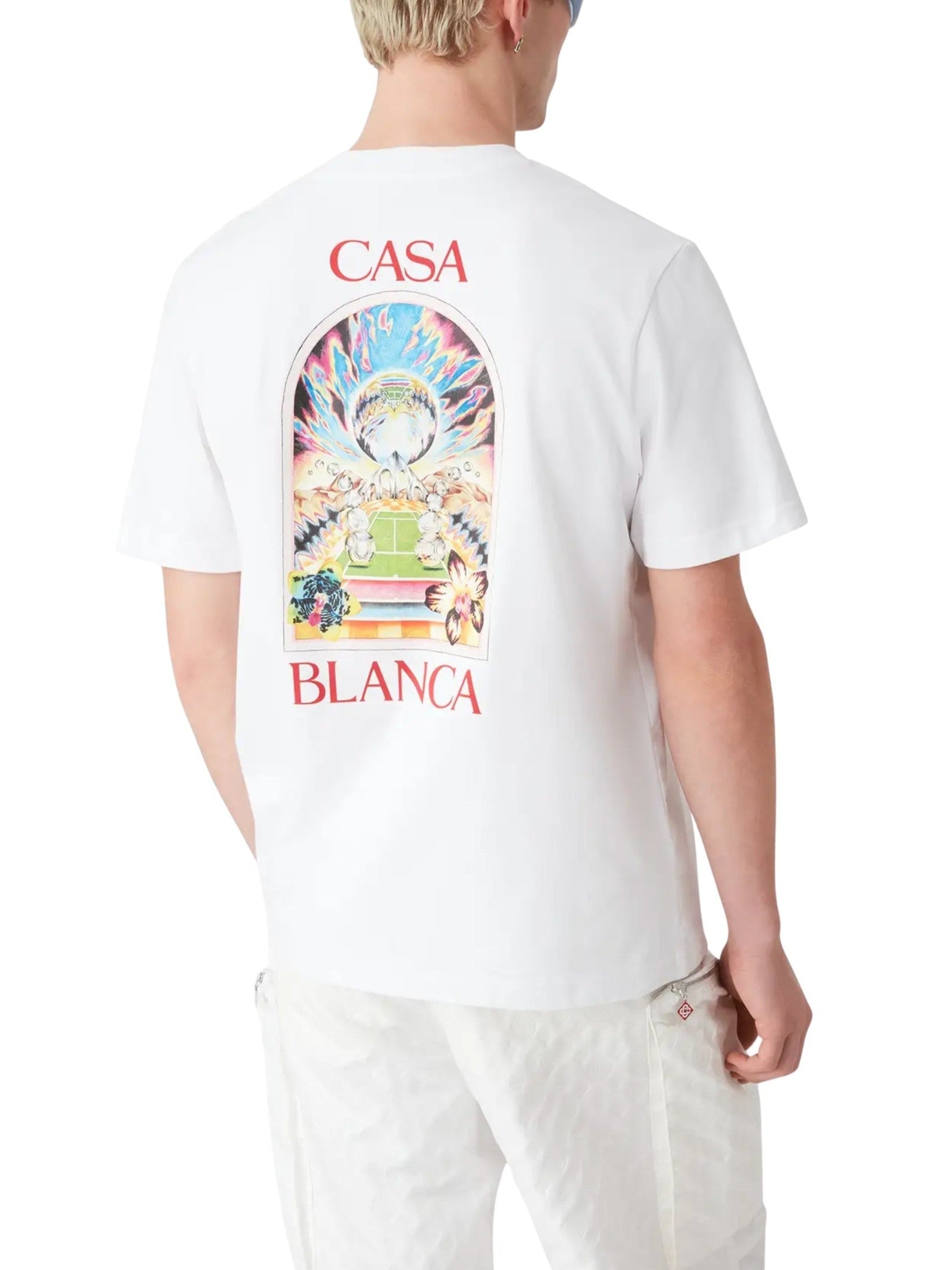 White Tennis Landscape Short Sleeve T‑Shirt