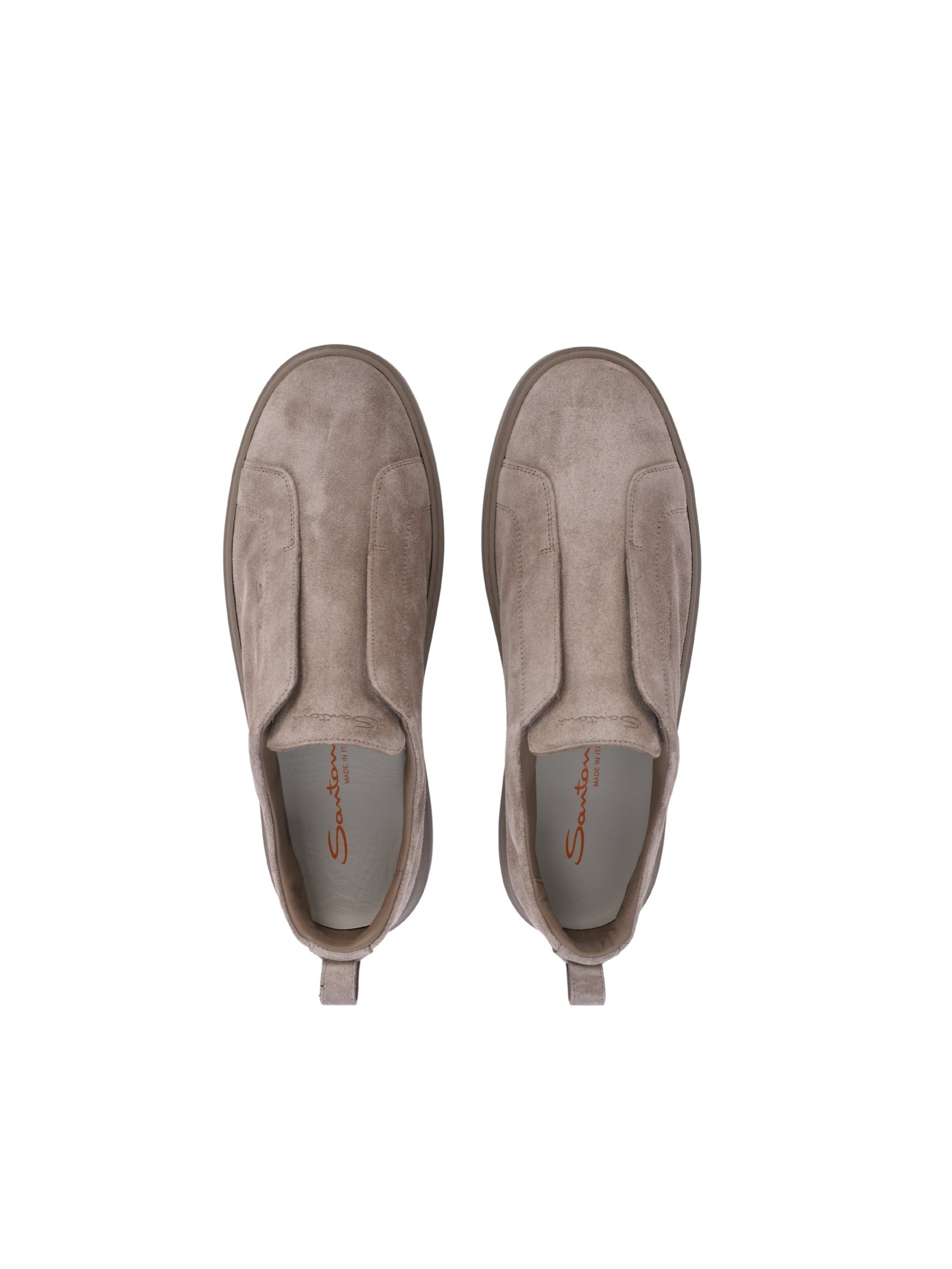 Men's brown suede slip-on sneaker