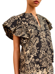 Severine flutter sleeve top