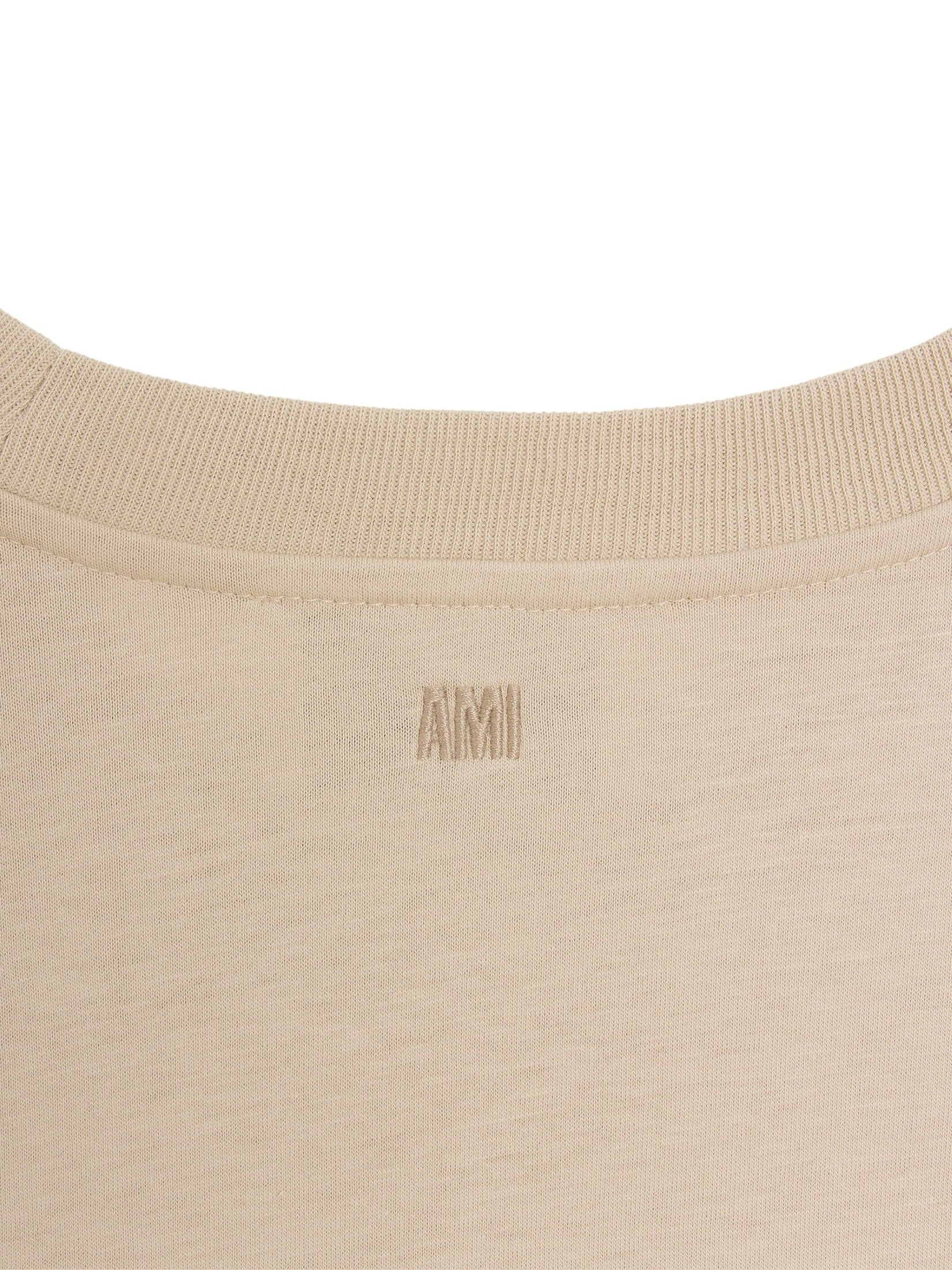 Beige cotton ami de coeur t-shirt