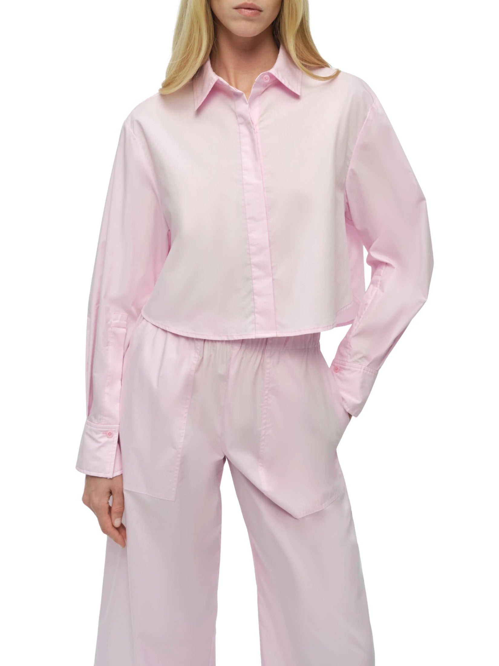 Renata cropped button down shirt