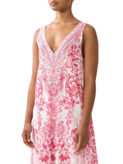 V neck flared jumpsuit