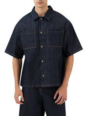The stitched denim shirt