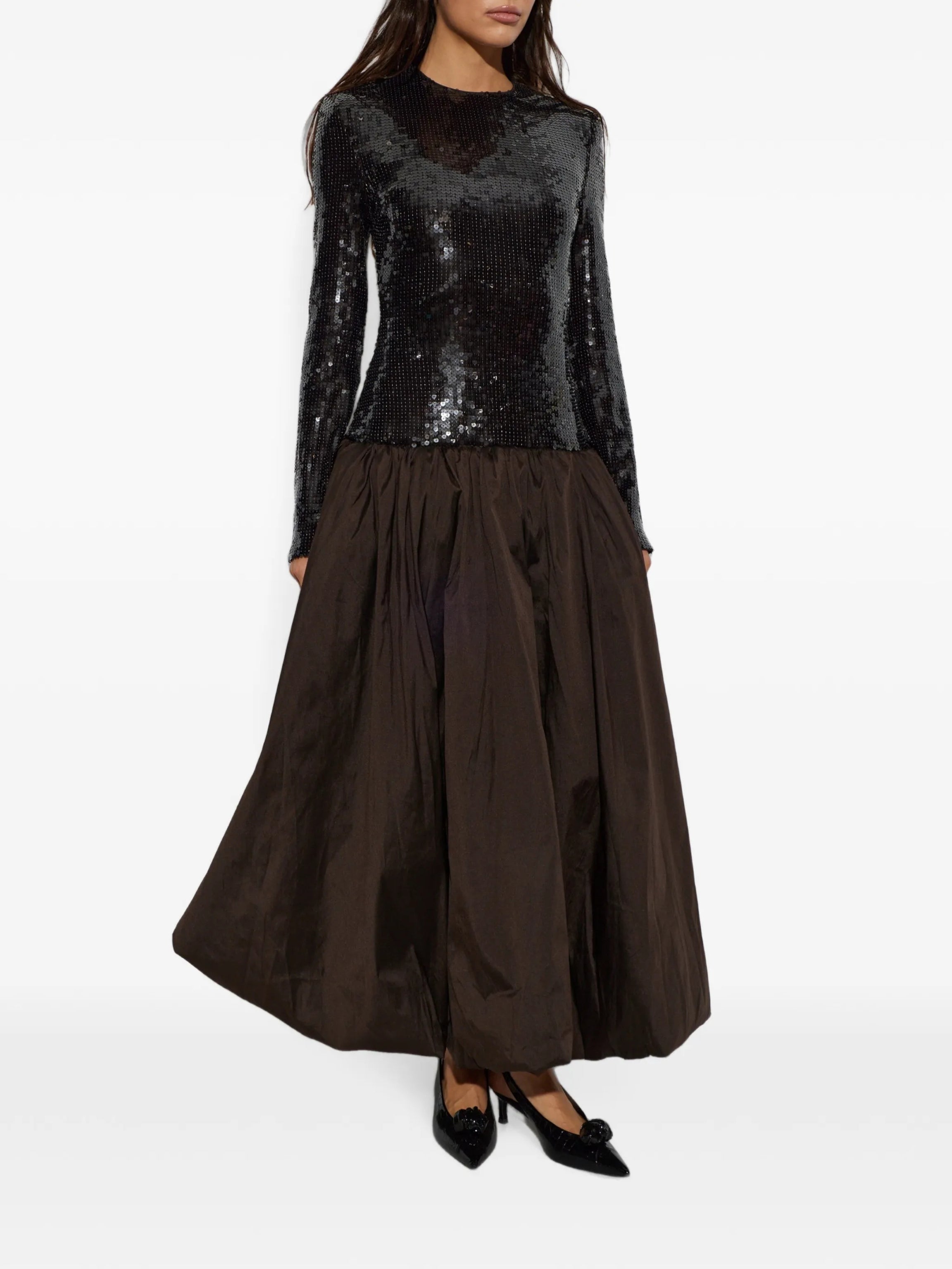 Sequins maxi bubble dress