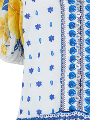 ZULI OFF-WHITE MIDI DRESS SHORT SLEEVES