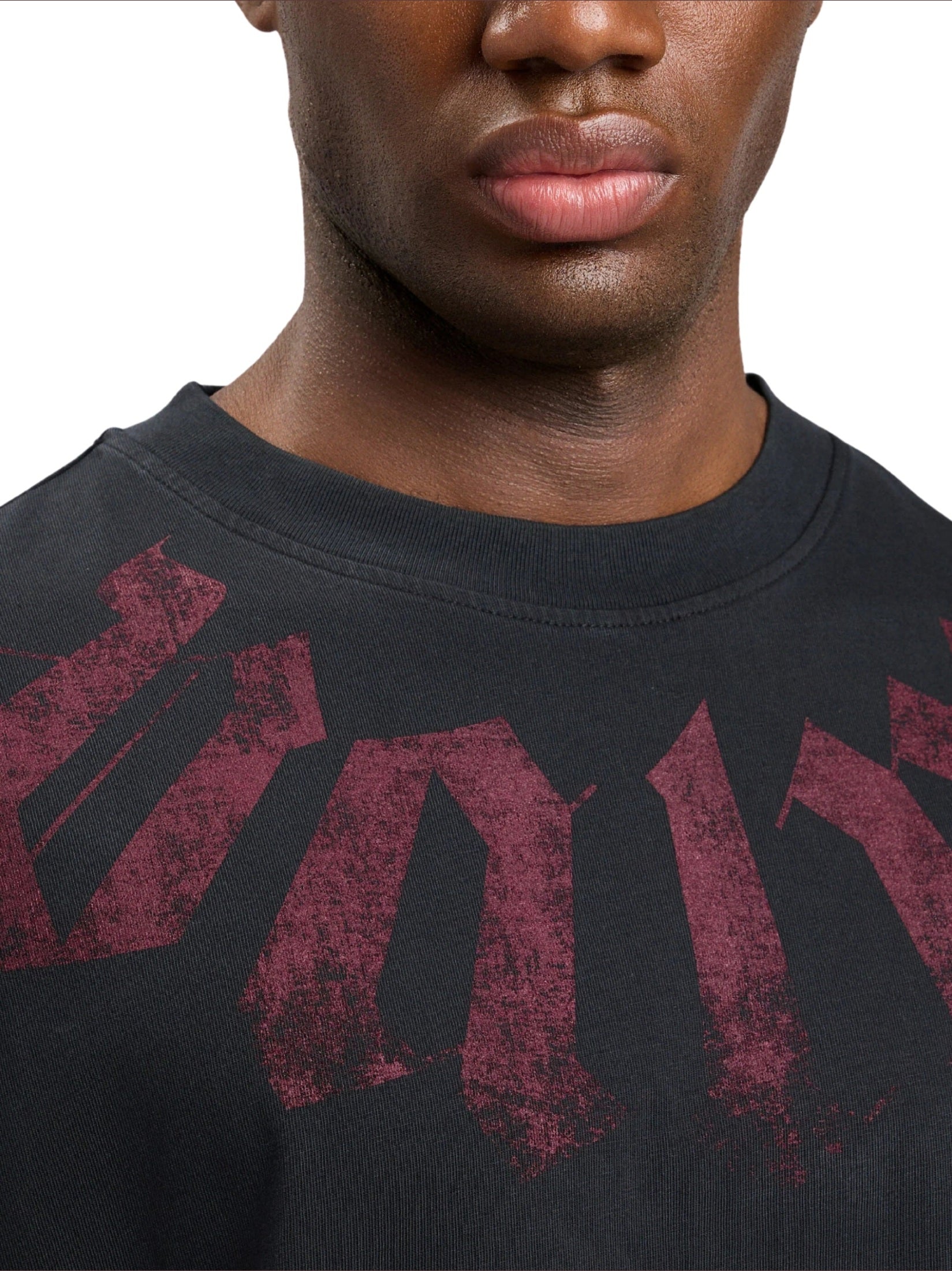 Big neck logo loose t-shirt