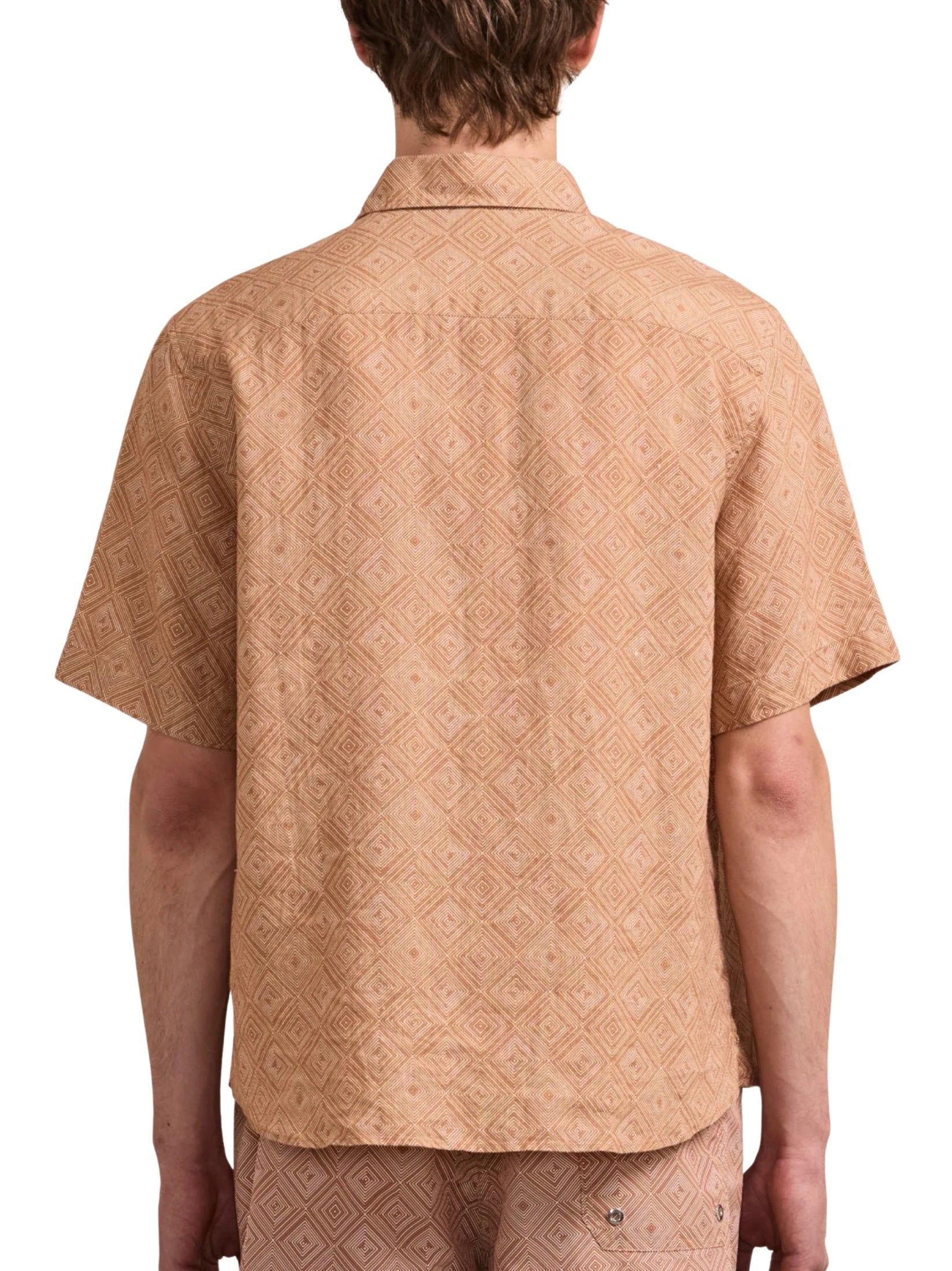 Castro linen shirt s/s angra madeira print