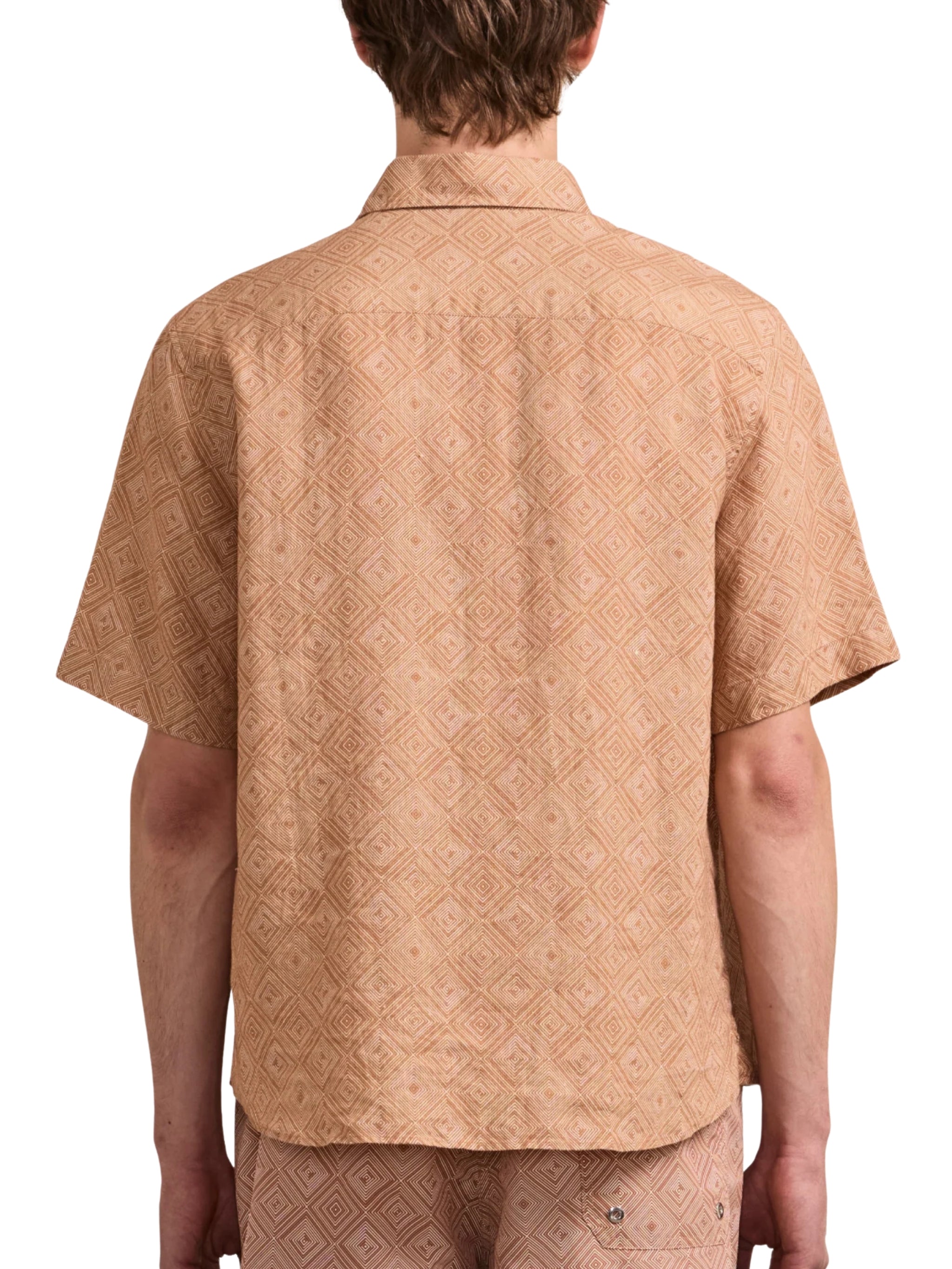 Castro linen shirt s/s angra madeira print