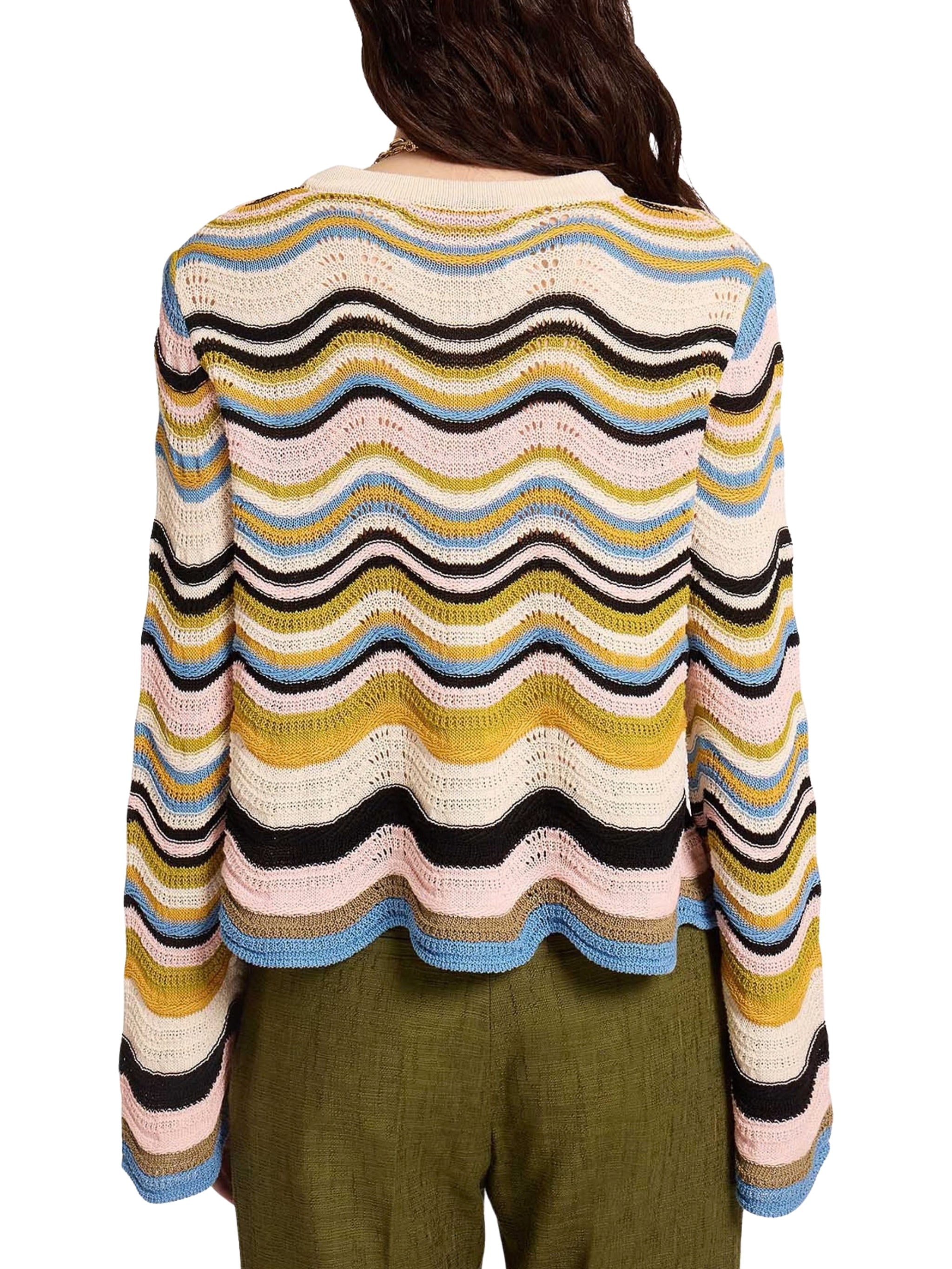 Chevron crop sweater