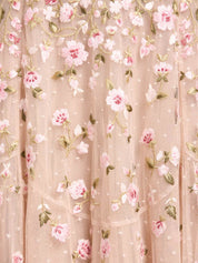 SYLVIA ROSE ROUND NECK ANKLE GOWN