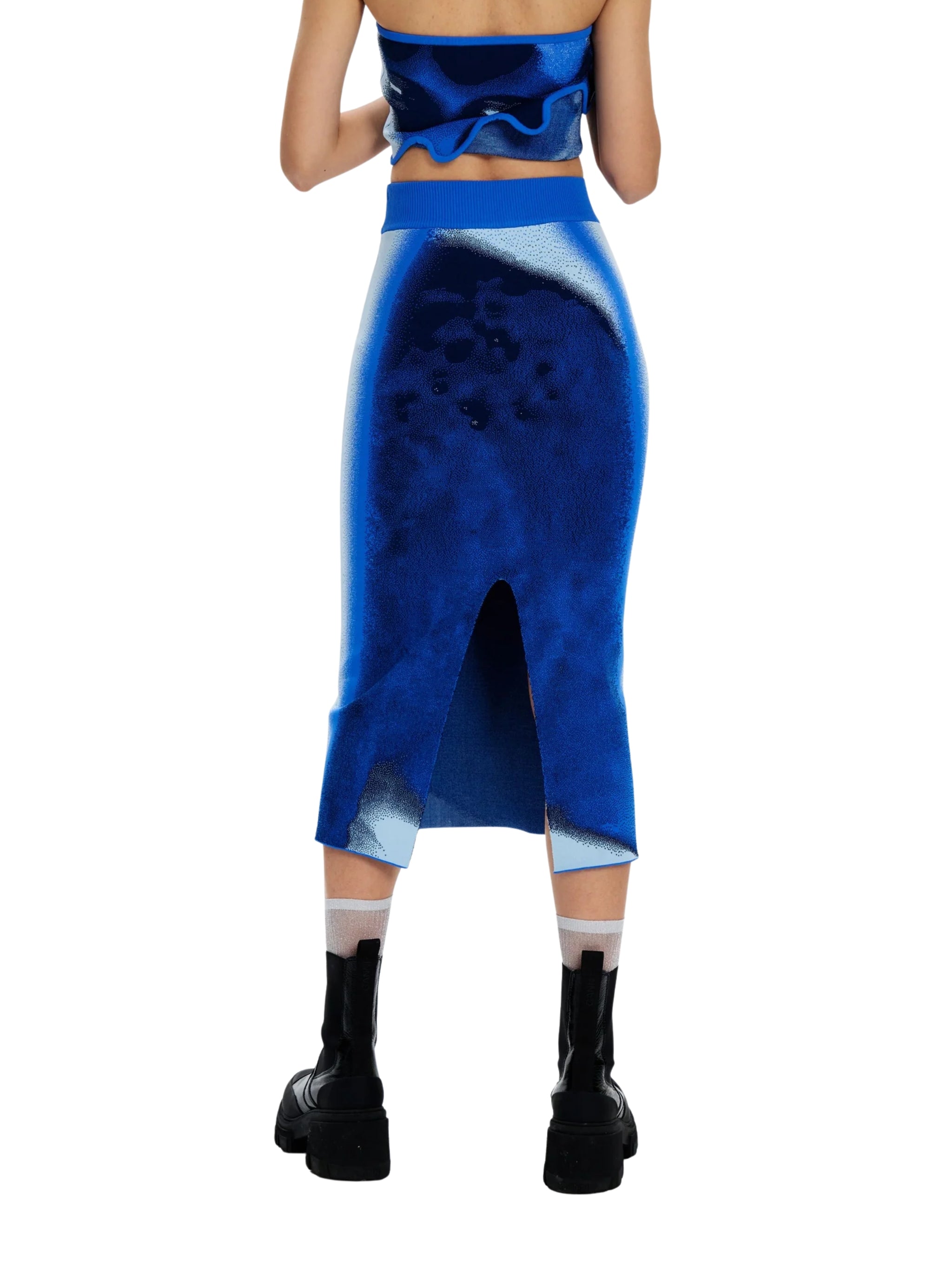 SOPHIE CHERRY PRINT MIDI SKIRT