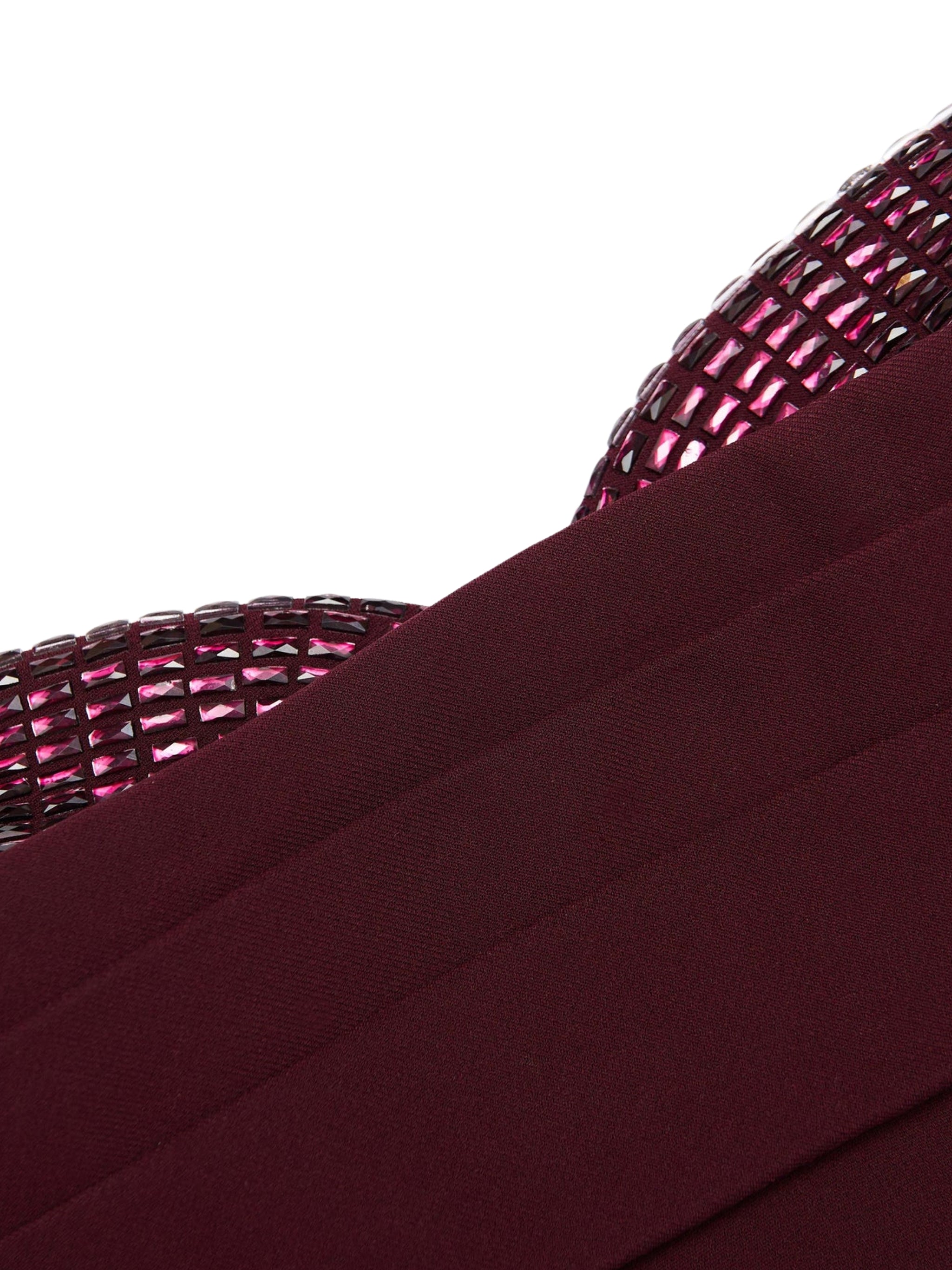 DIAMANTE CONTRAST BUST LIGHT CADY GOWN